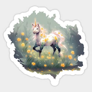 Daffodil Unicorn Sticker